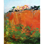 LES HAUTS DE ROUSSILLON - 50 cm x 61 cm - Acrylique sur toile de Michel BECKER